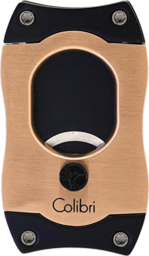 Colibri cigarrskärare S-Cut II rosaguld/svart – 26 mm dubbelt snitt – ringstorlek 66 – låsknapp – blad av rostfritt stål – ergonomisk design