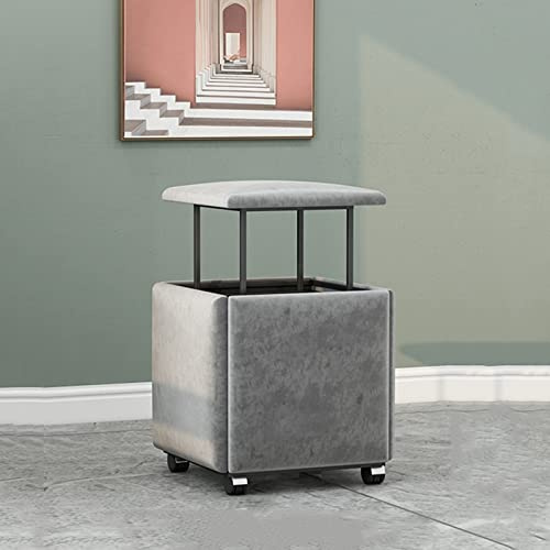 NYDCTHOM Divano Impilabile Sedia Sgabello Combinazione 5 in 1 Seduta Cubo Poggiapiedi - Poggiapiedi in Flanella Traspirante Pouf Accessori per La Casa Divano Cubo Creativo