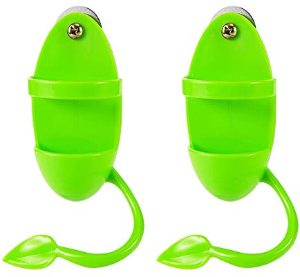 VOANZO 2 x Vogelfutter-Becherhalter aus Kunststoff, Cuttlebone-Halter, Vogelfutterhalter für Haustiere, Vogelbedarf, Obst, Gemüse, Aufbewahrungsständer