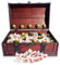infinimo Schatztruhe Kindergeburtstag gefüllt mit 55stk Raffaello und 55stk Ferrero Rocher (Ca. 2.5kg alle zusammen) - Geschenk-Box verschließbar und Schloss - 30x20x15cm groß