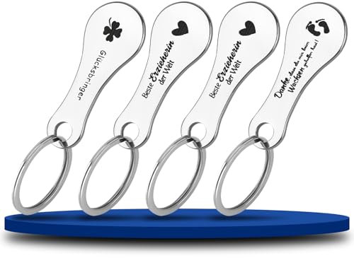 Moneda Carro Compra 4 Piezas, Fichas de Carrito de La Compra con Hermoso Diseño, Acero Inoxidable Extractor de Carro de la Compra el Ayudante Ideal para IR de Compras