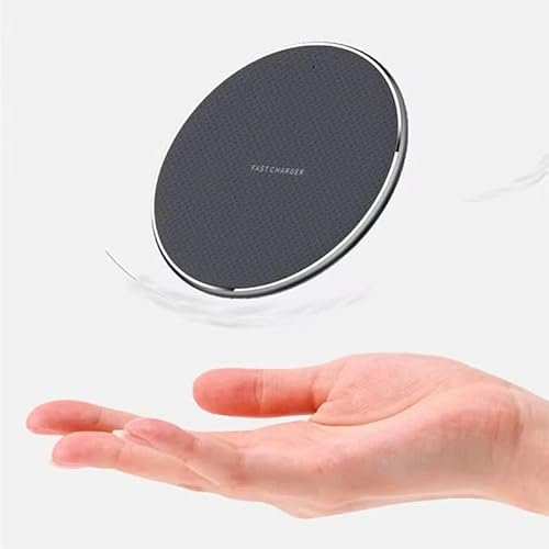 Cargador Inalámbrico 15W Rápido – Base de Carga Qi Universal para iPhone, Samsung, Xiaomi y Más – Diseño Ultrafino, Antideslizante, Seguro y Compatible con Fundas