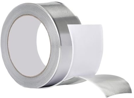 HVAC - Nastro in pellicola di alluminio nero, nastro in alluminio | nastro in alluminio ad alta temperatura adesivo pesante – Sigillatura ad aria calda fredda – nastro adesivo per riparazione di tubi