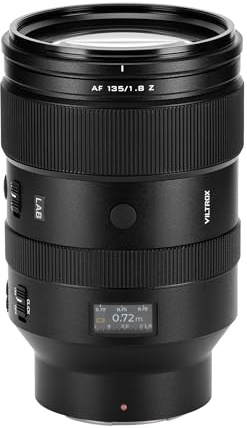 VILTROX 135mm f/1.8 Z, Z Mount AF 135mm F1.8 LAB Z Objektiv, Vollformat Z Mount Medium Teleobjektiv für Z6III Z6II Z7II Z5 Zf