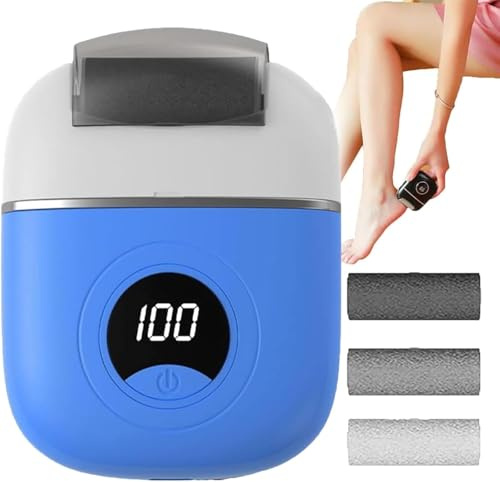Lima eléctrica para pies, removedor de callos eléctrico profesional, recargable por USB, impermeable, removedor de piel dura con 3 rodillos, 2 velocidades, herramienta de pedicura portátil para pies y