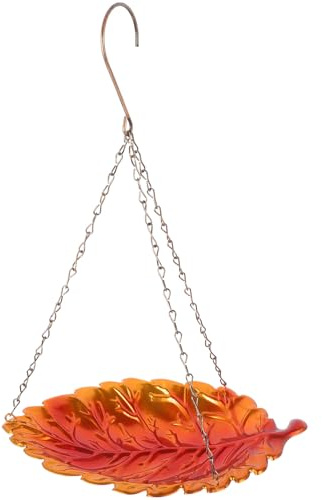 Didiseaon Mangeoire Suspendue Métal pour Oiseaux Décor Jardin avec Plateau Alimentation Compact et Résistant Support Pratique pour Nourriture Extérieure
