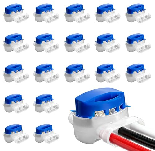 Zeeorymn 20 Pcs Connecteurs de Câble Robot Tondeuse,Connecteur Electrique Etanche Remplis des Résine pour Étendre ou Réparer cable peripherique robot tondeuse, Automower,jardin,Dénudage Inutile