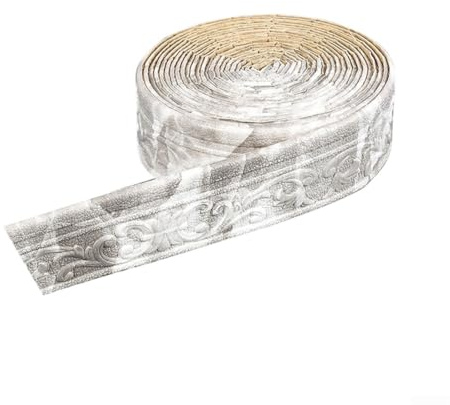 Bordo adesivo 3D flessibile per carta da parati, 10 m x 8 cm, rivestimento in schiuma XPE per decorazione della casa, impermeabile e resistente al calore, facile da applicare e (marmo)