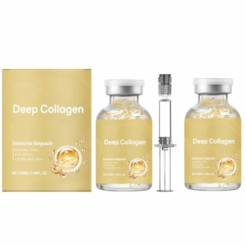 Ampoule De CollagèNe Profond 2 PièCes, SéRum Facial Liftant Aux Peptides De Soie Pour Femmes, Peau Hydratante Et Raffermissante (A)