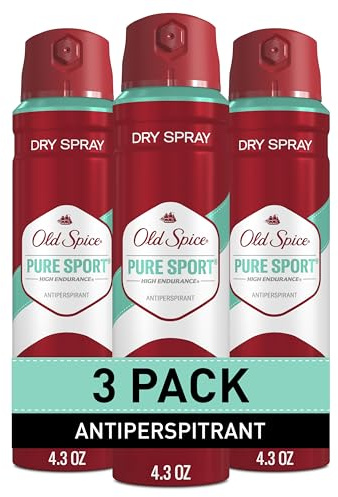 Old Spice Dry Spray Antiperspirant Deodorant for Men, High Endurance, 24/7 Sweat Defense & Odor Protection, 24/7 Freshness & Lasting Scent, Pure Sport Scent, 4.3 oz (Pack of 3)