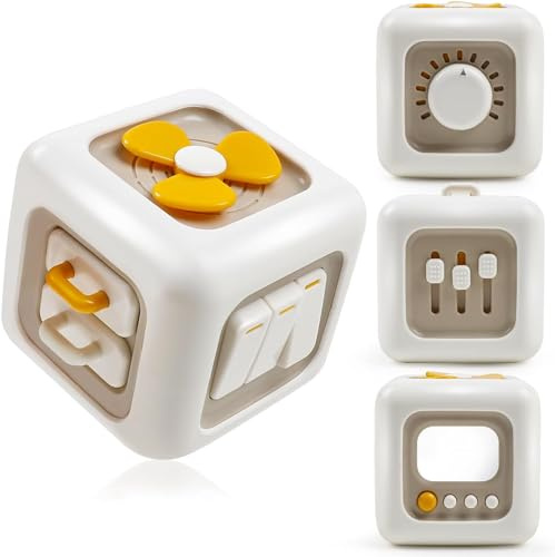 Collazoey Les Jouets Montessori, 6 en 1 Jouets sensoriels pour Bambins, Jouets de Voyage pour bébés, pour Les Nourrissons et Les Tout-Petits de 1 2 3 4 Ans +