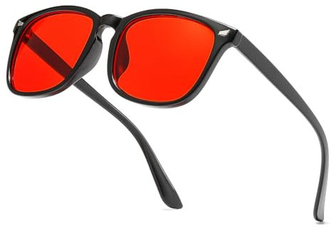 Suertree Occhiali Blue Blocker Lenti Rosse Anti Luce Blu Uomo Occhiali TR90 Computer Filtro Luce Blu Donna, adatto per schermi, giochi, televisori, telefoni cellulari