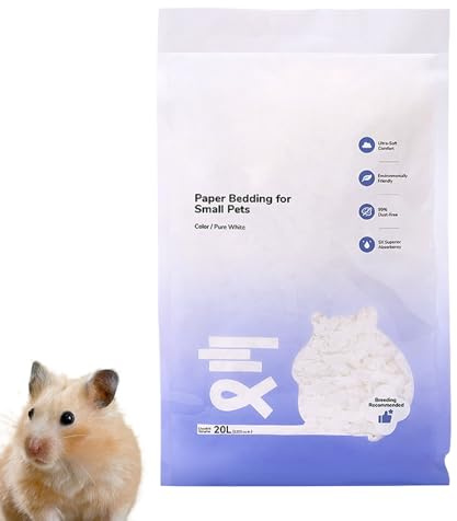 Sucritude Lecho para Pequeños Animales - Sustrato De Papel Y Algodón para Hámsteres | Decoración Segura con Absorción de Agua para Jaula Hábitat Interior Exterior Suministros Conejos