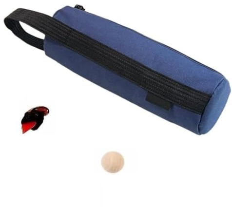 Journdream Sac pour 3 boules de jeu de boules, sac pour boule de boccia avec anneau de marquage et balle de cible, pour 3 boules de 72-74 mm, nylon Oxford