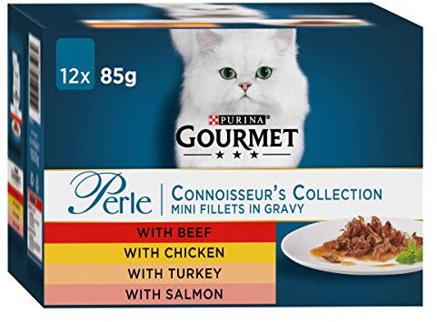 GOURMET Perle Connoisseur's Selection in Gravy Wet Cat Food 12x85g