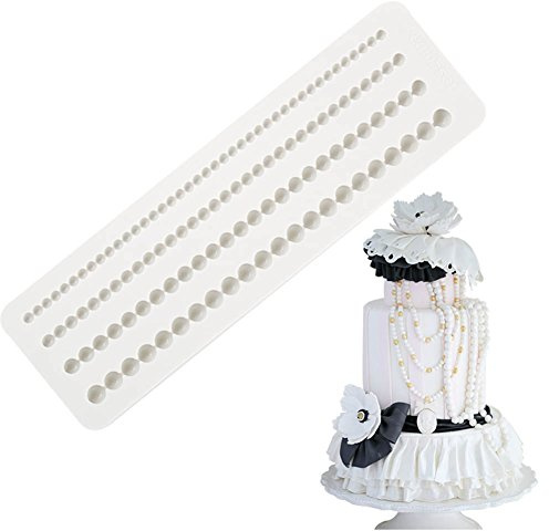 Beads Pearls Silicone Mold Fondant Decorating Mould String of Pearl Cake Decorating Sugarcraft Decorating Tool