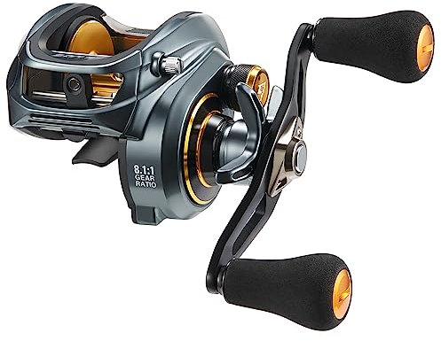 Piscifun Alijoz 300 Baitcast-Angelrolle, Aluminiumrahmen, Baitcast-Rolle, 15 kg max. Zugkraft, 8,1:1 Übersetzung, Süß- & Salzwasser, niedriges Profil, Wurfrolle für Moschus (Linkshänder)