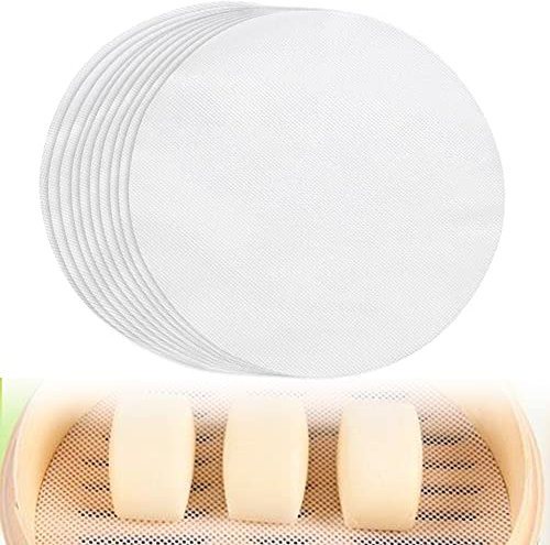 DHER Dampfer Matte Obst Trocknen Matte 10 Runde Silikon-Dampfpads, Durchmesser 28Cm,Antihaft-Dampfpads,Wiederverwendbare KüChenbrot-Dampfpads,Obst-Dehydrator-Pads,Geeignet Zum DäMpfen Von Brot, GebäCk