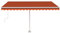 vidaXL Markise Automatisch mit LED Windsensor Sonnenmarkise Balkonmarkise Sonnenschutz Gelenkarmmarkise Standmarkise 450x350cm Orange Braun