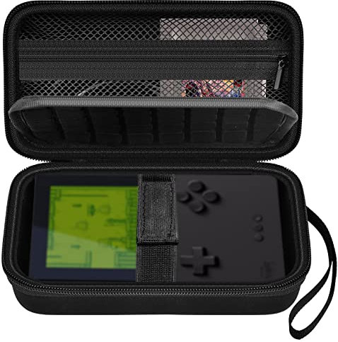 Hard Case Compatible with Analogue Pocket Handheld Game Console, Portable Mini Game Player Storage Bag for Video Games Cards, Charging Cable and Accessories (Box Only) (Black)