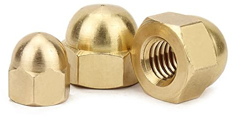 BOUACOUA Tuercas de Sombrerete de Latón Tuercas Ciegas Hexagonales M8 (4 pcs)