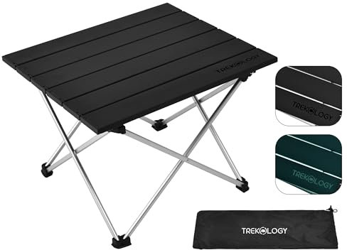 TREKOLOGY Tisch Kleiner Campingtisch Camping Beistelltisch Der Zusammenklappbar Leicht Zelttisch Klappbarer Campingtisch Klapptisch Campingtische Kleiner Klapptisch Tragbarer Outdoor Strandtisch
