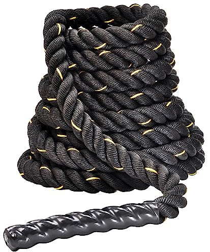 Fitvids Battle rope, Poly Dacron-rep, tunga rep för hemmagym och träningspass, diameter på 3,8 och 5,1 cm, längd på 0,9, 1,2 och 1,5 m