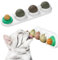 VMINOG Herbe à Chat Balles Menthe Jouets pour Chats 3 en 1 Rotatif Cataire Jouet Chaton Herbe à Chat Comestible pour Le Nettoyage des Dents De Chat Chaton Mâche Jouets pour Chats (Blanc)