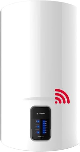 Ariston, Lydos Wifi - Termo Eléctrico 50 Litros Vertical, Calentador de Agua Eléctrico, Función ECO-EVO, Conectividad Wifi 47x45x55,3, Calentadores para Instalación en España, Eficiencia B Rango(A+/F)