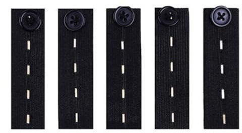 JTUYPT 5 Pcs Hosenbunderweiterung Hosenerweiterung Schwangerschaft Verstellbare Elastische Hosenbund Verlängerung Knopfverlängerung für Hosen Jeans Suit Pregnancy Trousers für Damen und Herren