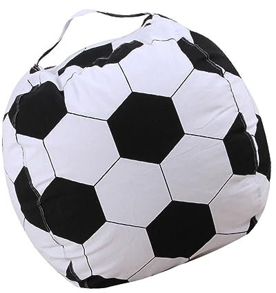 ULDIGI Befüllbarer Sitzsack Mit Fußball-design Für Jungen Und Mädchen. Mit Stauraum Aus Robustem Polyester. Mit Reißverschluss Und Griff. Spaß Für Kinder