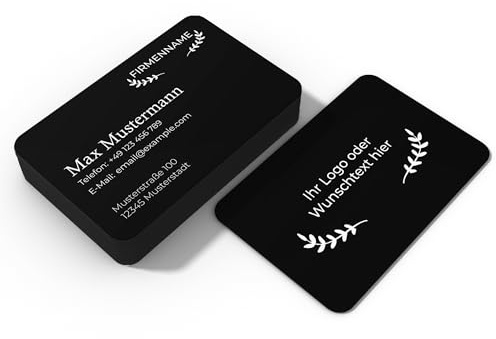 Premium aluminium visitkort personlig (85 x 55 mm), 0,2/0,4/0,8 mm tjock, högkvalitativ gravering, hög kvalitet, egendesign för företag, företag, startup (Natural Harmony, 0,4 mm)