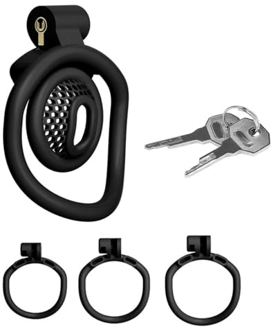Jaula transpirable para hombre con diseño de panal invertido-ES73(Negro,B2)