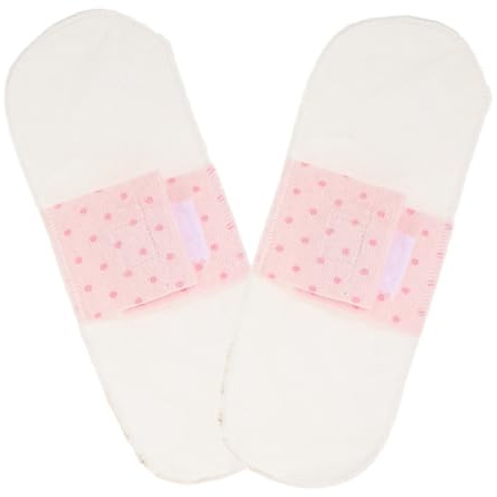 BAZEITFLOW 2 Piezas Compresas de Tela Reutilizables de Algodón para Uso Diario Compresas Femeninas Lavables Menstruación