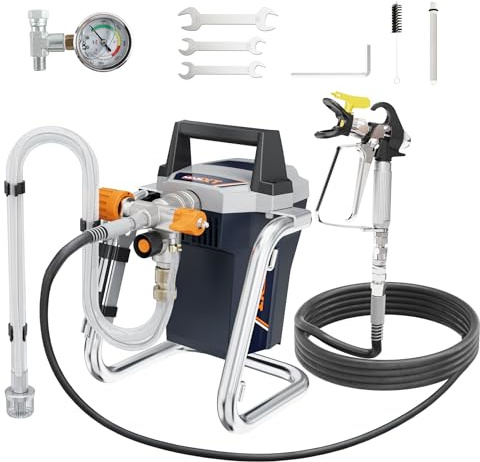 MAXXT Spruzzatore di Vernice Airless Elettrico 1300W, Pistola a Spruzzo per Recinzioni, Giardino, Mobili, Pareti e Porte, Fai-Da-Te