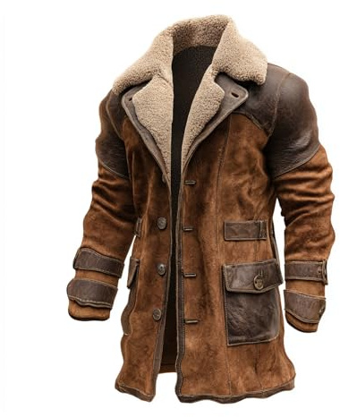 Giaccone Uomo Elegante - Giacca Anorak Uomo Media Lunghezza Invernale Calda Spessa Impermeabile Antivento con Cappuccio per Attività All'Aperto