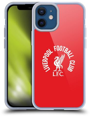 Head Case Designs Officially Licensed Liverpool Football Club White LFC On Red Liver Bird Gel Case [Military Grade Protection] Compatible with Apple iPhone 12 Mini and Compatible with MagSafe