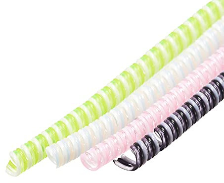 sourcing map Spiral Cable Protector for USB Cord Sleeve 4.6 Feet Each, Pink,White,Green,Black