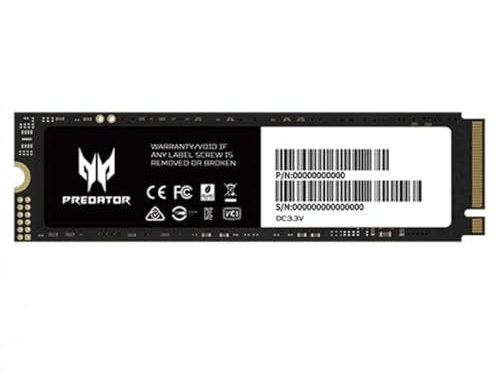 acer Predator GM7 1TB M.2 NVMe SSD PCIe 4.0 - Lesegeschwindigkeit bis zu 7400 MB/s - TLC NAND Flash -Professionelle Gaming Interne Festplatte für PC, Laptop & PS5