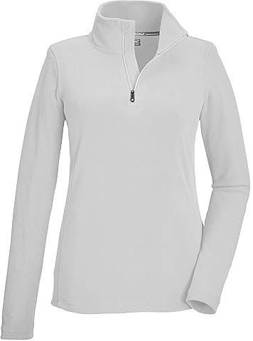 killtec Damen Ksw 101 Wmn FLC Shrt Fleeceshirt Mit Stehkragen Und Reißverschluss, Weiß, 38 EU
