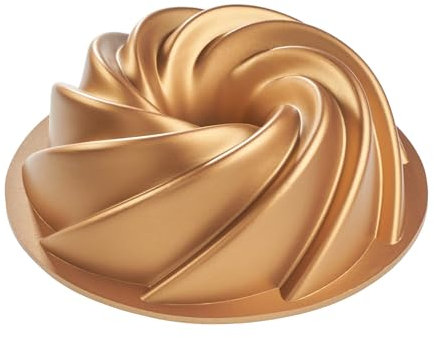 DOLCIDEA MOPITA, Stampo per Torta in Alluminio Pressofuso, ø 26 cm, Tortiera Antiaderente Resistente alle Alte Temperature, Forma Stampo a Vortice