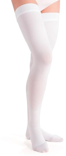 TNSRAY Medias antiembolismo punta abierta para hospitalización antiembolismo K1 compresión graduada 18-21 mmHg, Medias médicas de compresión antiembolismo, Media antiembolismo Muslo, Talla:XL