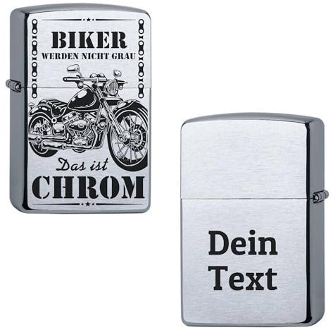 Mechero de Gasolina para Motocicleta, Compatible con Zippo, con Grabado Personalizado con diseño y Texto para Motociclistas, 12 diseños