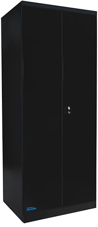 Güde Werkzeugschrank TYP BG Black Line – Hochwertiger Stahlschrank mit 4 höhenverstellbaren Fachböden, Zylinderschloss und robustem Design – Ideal für Werkstätten, Garagen und Büros