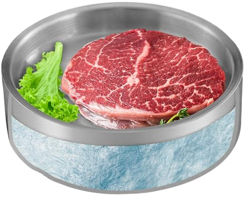 Cuenco Enfriador Para Salsas, Bol De Acero Inoxidable Para Entremeses Fríos, Recipiente Para Alimentos Fríos Con Base Para Hielo, Fuente Refrigerada Para Servir, Bol De Ensalada Helada Para Frutas