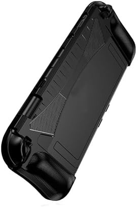 Skyddsfodral för Switch 2, TPU-skydd för Switch 2-konsol med dockkompatibel design, stöttåligt greppfodral för NS-tillbehör, anti-trötthet ergonomiskt kontrollfodral (svart)