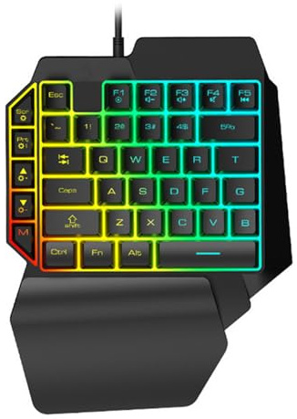 EXCEART 1 Pièce Clavier Mécanique à Main RGB pour Jeu Compact pour Ordinateur Portable Utilisation Rétroéclairage Installation Facile