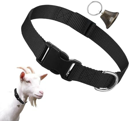 Ceinture De Bétail Réglable - Colliers De Chèvre avec Cloches | Canne De De Pâturage, Étiquettes De Pâturage, Ensemble De Colliers en Nylon Réglable, Cloche De Pâturage Haute Teneur
