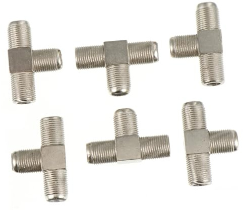 ELAYARD 10 pezzi Divisore Segnale Tv Coassiale Femmina Vie Schermatura Adattatore Splitter per Antenna e Coassiale Riduce Perdita Segnale per Tv Modem e Videosorveglianza