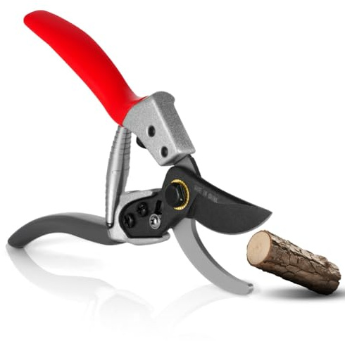 OSDUE Cesoie da giardino,21cm Bypass Forbici Cesoie Potatura Professionali con Lama SK5 Blocco Sicurezza Forti Antiruggine Forbici da Potatura Premium per Piante Siepi Fiori